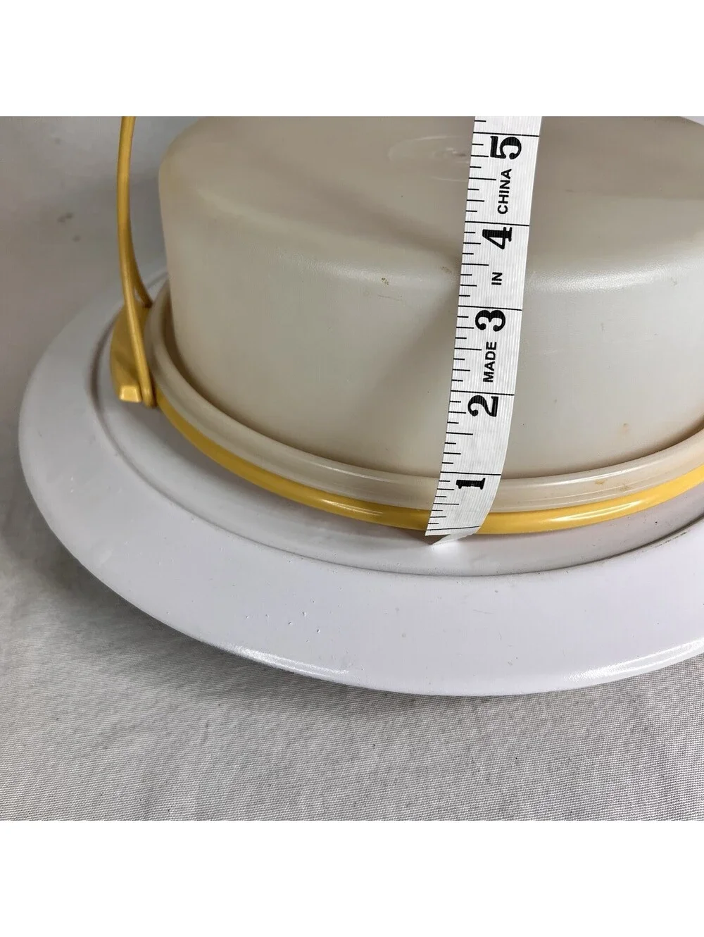 Vtg Tupperware Cake Pie Holder Taker Keeper Carrier 719 720 624 Harvest Gold